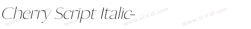 Cherry Script Italic字体转换